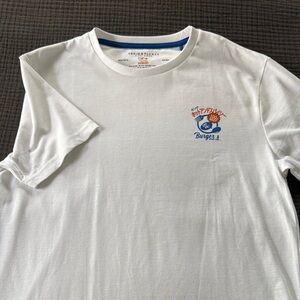 White Graphic Tee with Logo